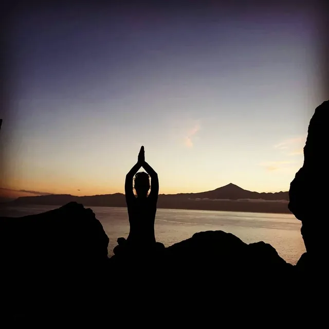 Meditation at sunrise